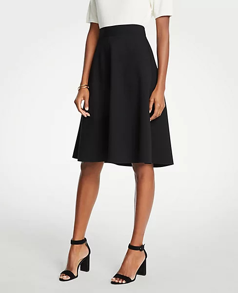 Seamed Ponte Full Skirt | Ann Taylor (US)
