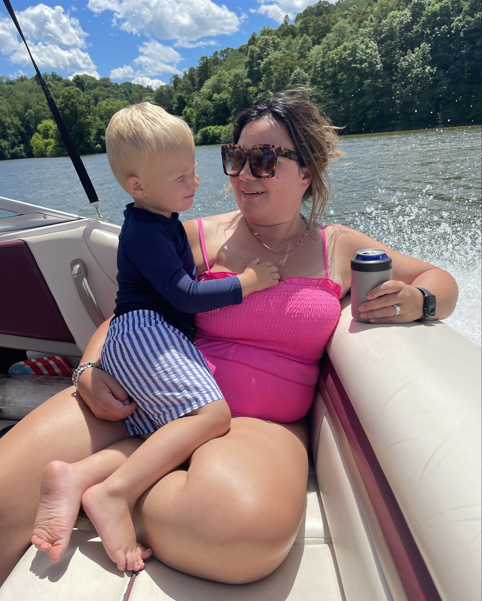 Splash-tastic Lake Day Essentials
We just had the best lake day soaking up the sun and spending time with family. Here are a few things that made our trip extra special:
 * Swimsuits that make a splash:  We all love these bright and fun swimsuits mine is Amazon, the Boys are Target . They're perfect for a day at the lake and come in a variety of styles for everyone.
 * A viral snack tray:  This handy snack tray was a lifesaver! It kept our snacks organized and prevented them from getting soggy. Plus, it's easy to carry around and clean up. You can find similar snack trays on Amazon. 
 * Sunscreen, sunglasses, and hats:  Don't forget the essentials! Make sure to pack plenty of sunscreen, sunglasses, and hats to protect yourself from the sun.#LTKSummer
P.S.  Don't forget to pack a beach towel and some fun inflatables for the lake!
