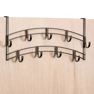 Lynk Over Door Accessory Holder - Scarf, Belt, Hat, Jewelry Hanger - 9 Hook Organizer Rack - Bron... | Target