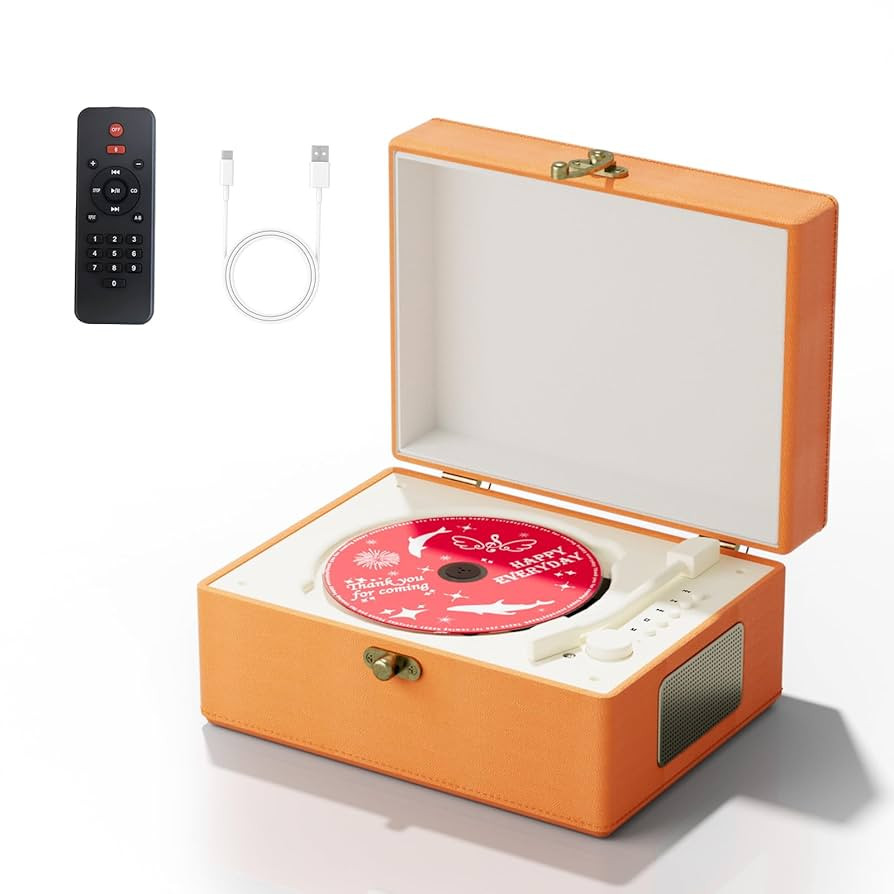 Time Music Box CD Player with Speakers; Bluetooth Transmitter; Festival Gift; BGM Player for Home... | Amazon (US)
