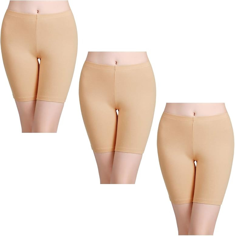 wirarpa Women's Anti Chafing Cotton Underwear Boy Shorts Long Leg Boyshorts Panties 3 Pack | Amazon (US)