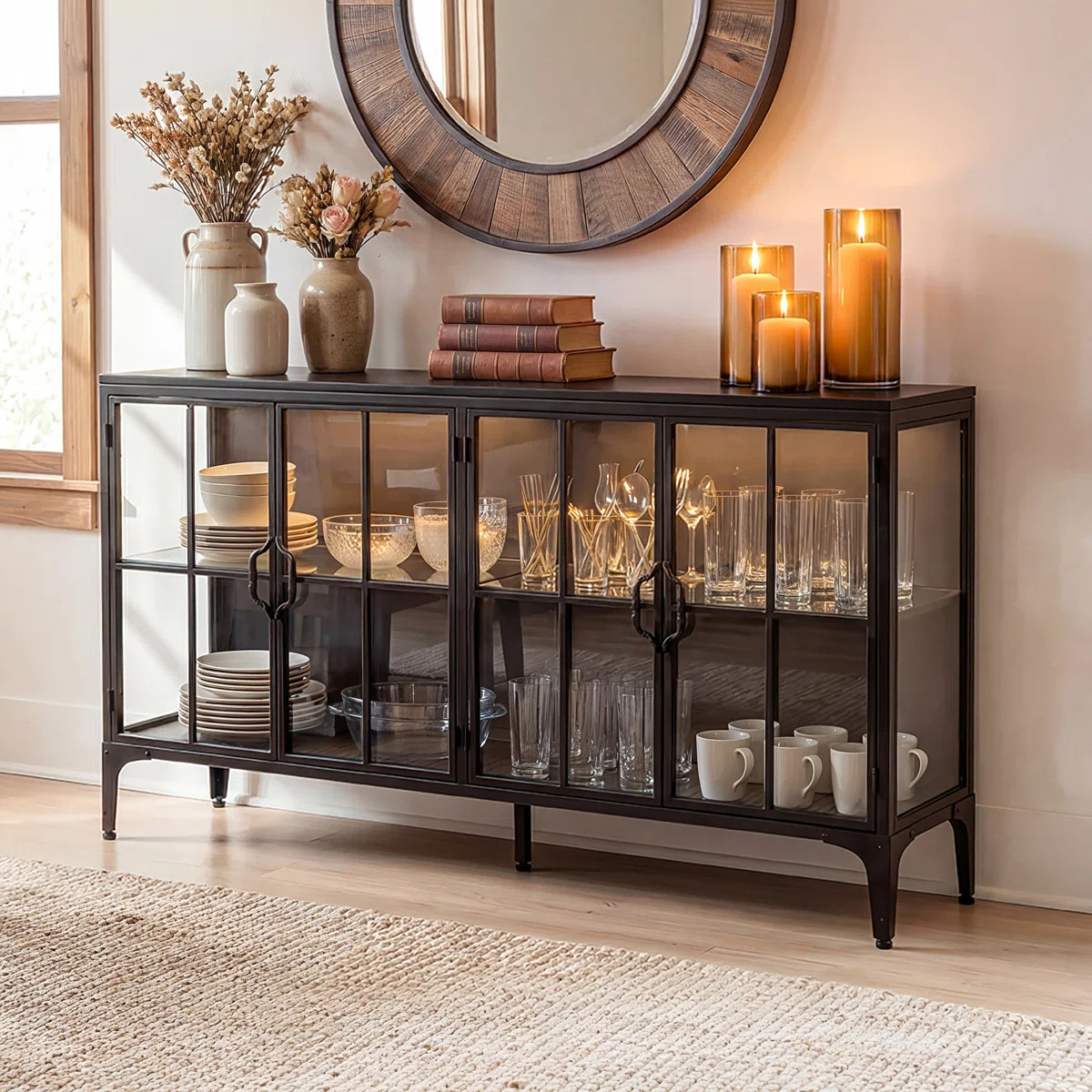 63" W Sideboard Cabinet Buffet Storage Cabinet | Wayfair North America