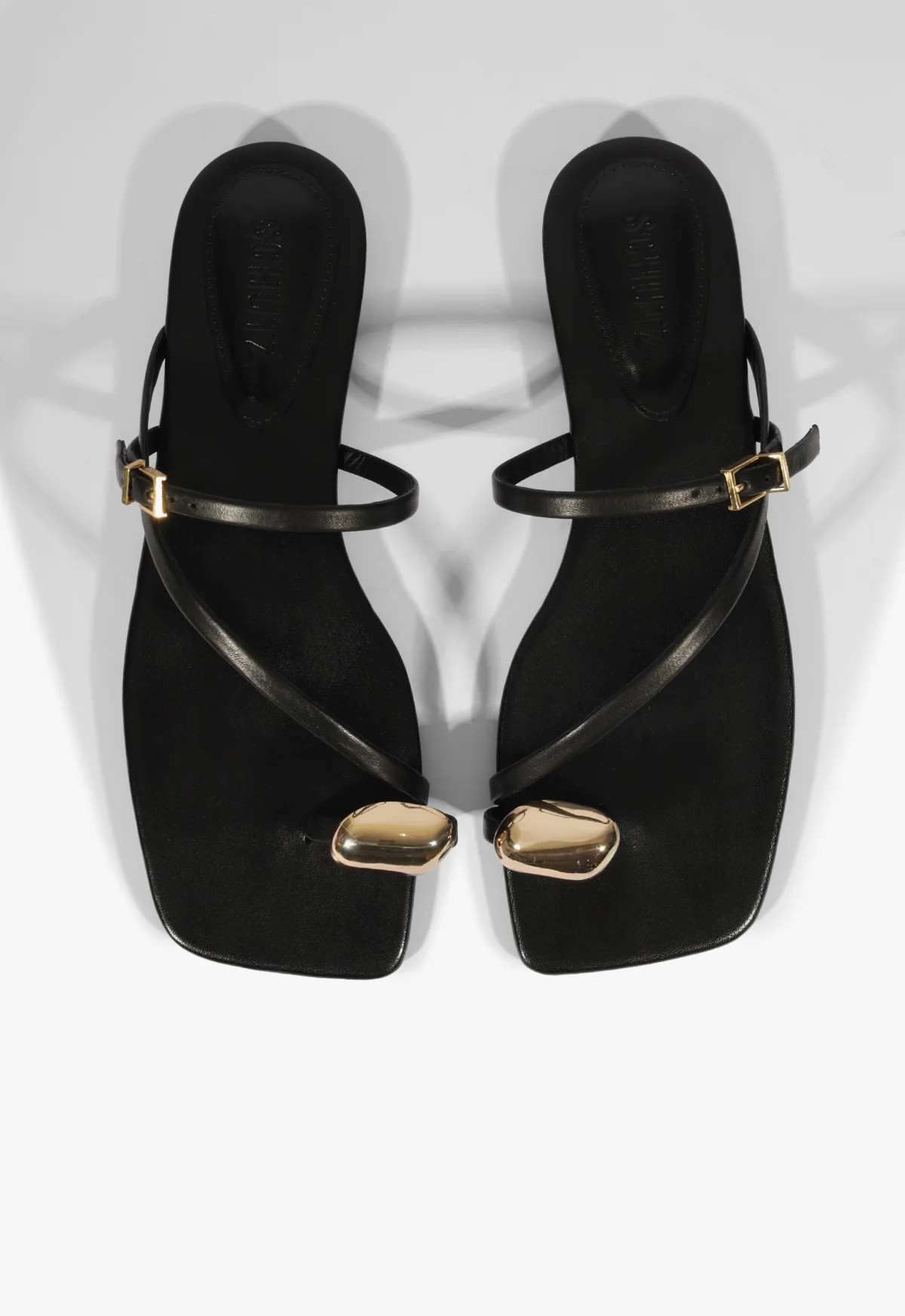 Elysa Flat Sandal | Black | Leather | Schutz (US)