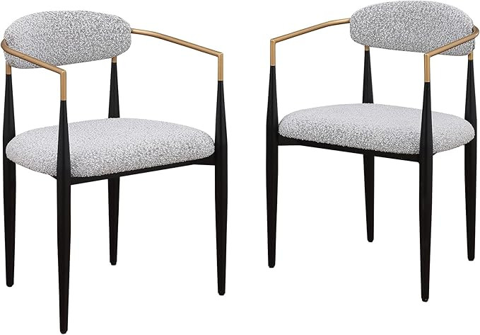 Morden Fort Dining Chair Set of 2, Mid-Century Modern Boucle Dining Room Chairs, Luxury Upholster... | Amazon (US)