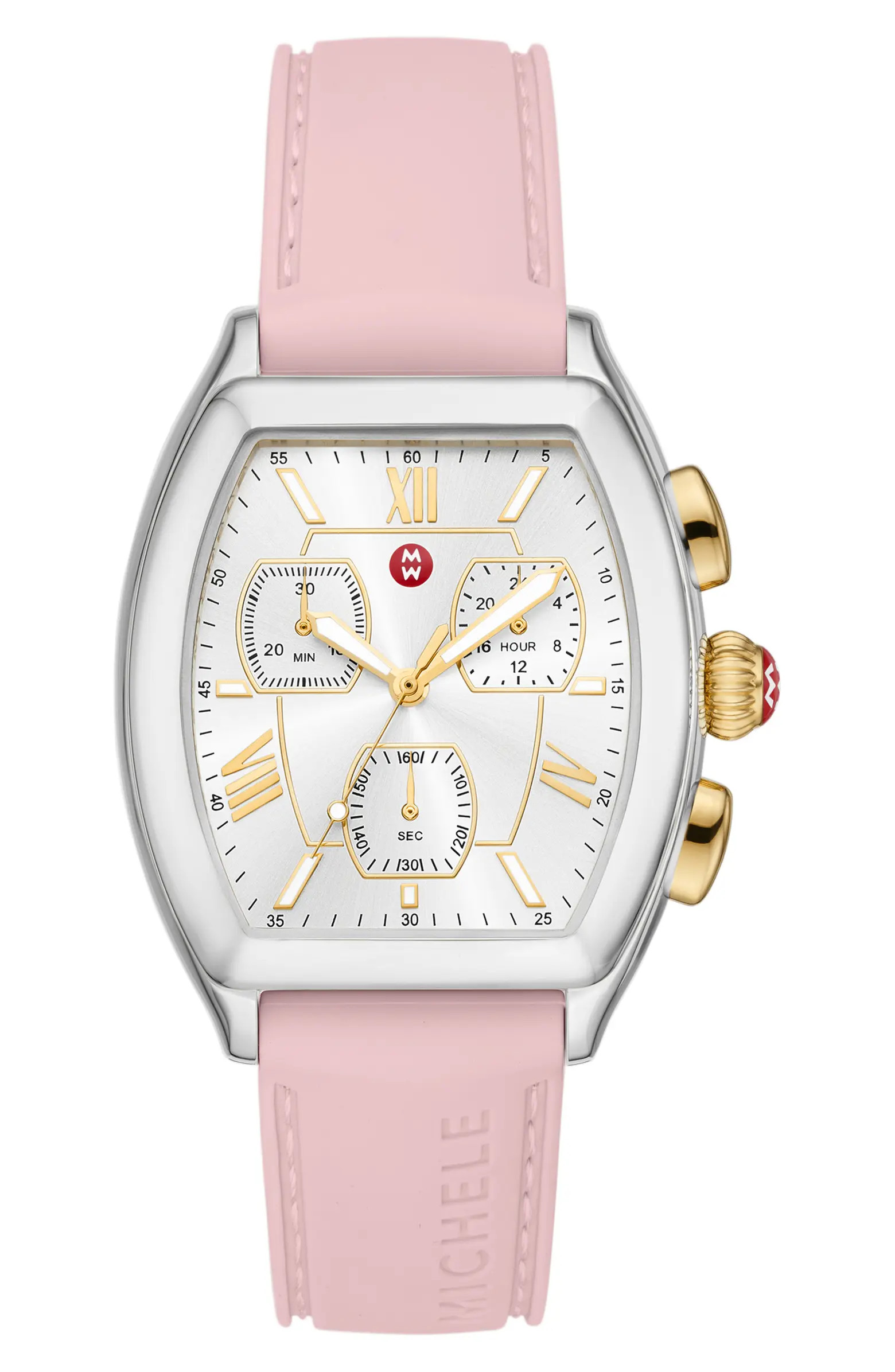 MICHELE Releve Silicone Strap Watch, 36mm | Nordstromrack | Nordstrom Rack