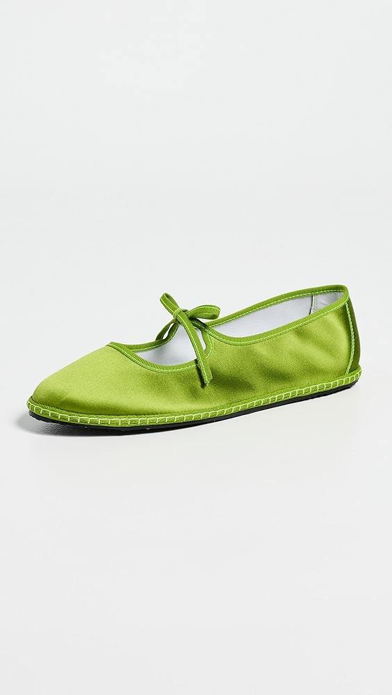 Brigitte Silk Mary Janes Flats | Shopbop