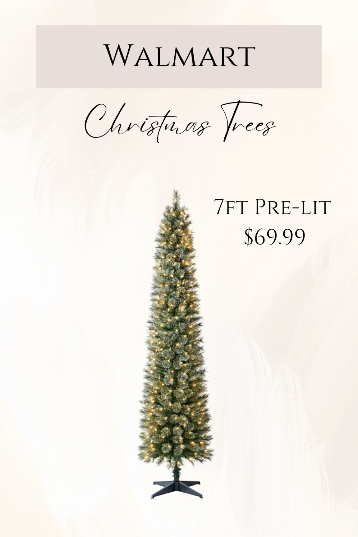 Christmas Trees. Pencil Cashemere Christmas Tree under $100. 7ft pre-lit Christmas tree. Walmart Christmas tree. Christmas home decor. 

#LTKHoliday #LTKhome #LTKfindsunder100