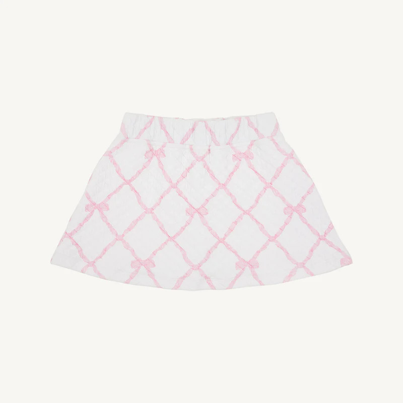 Searcy Skort (Quilted) - Belle Meade Bow with Pier Party Pink | The Beaufort Bonnet Company
