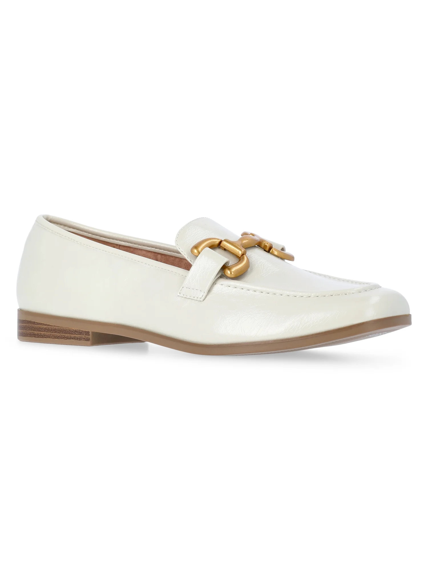 Time and Tru Women's Faux Leather Buckle Loafers | Walmart (US)