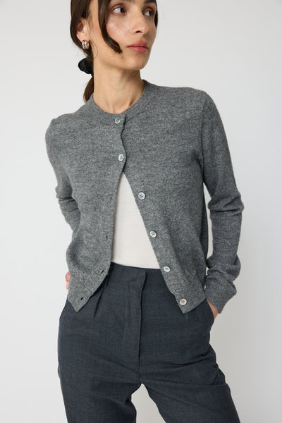 Classic Crew Wool Cardigan | Almina Concept