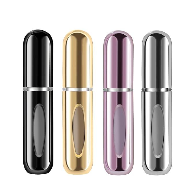 Portable Mini Refillable Perfume Atomizer Bottle Spray, Scent Pump Case for Travel (5ml, 4 Pack) ... | Amazon (US)
