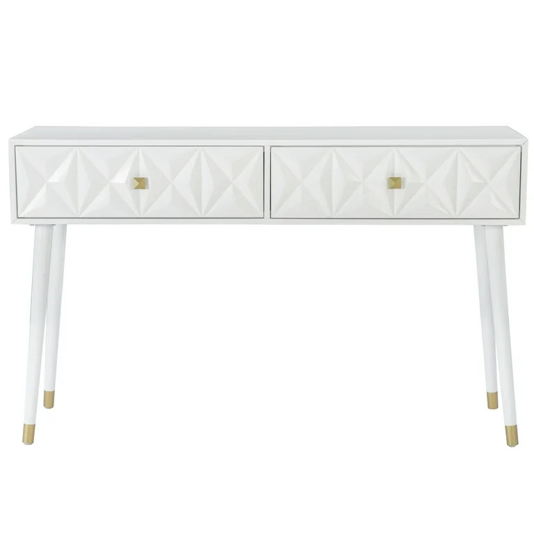 Linon Gemma 2-Drawer Console Table, White | Walmart (US)