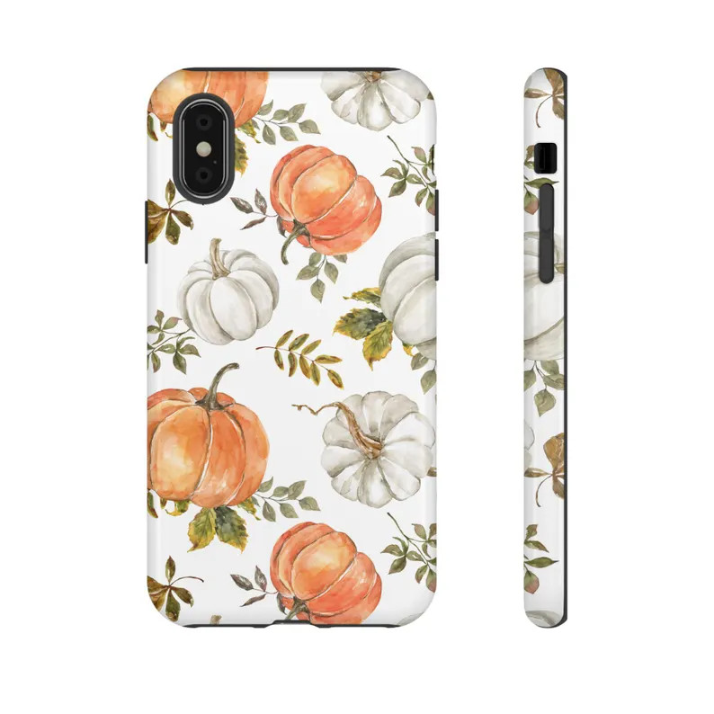 Pumpkin Phone Case - Fall Decor, Autumn Gift, Thanksgiving Present, Trendy Phone Accessory, Seaso... | Etsy (US)