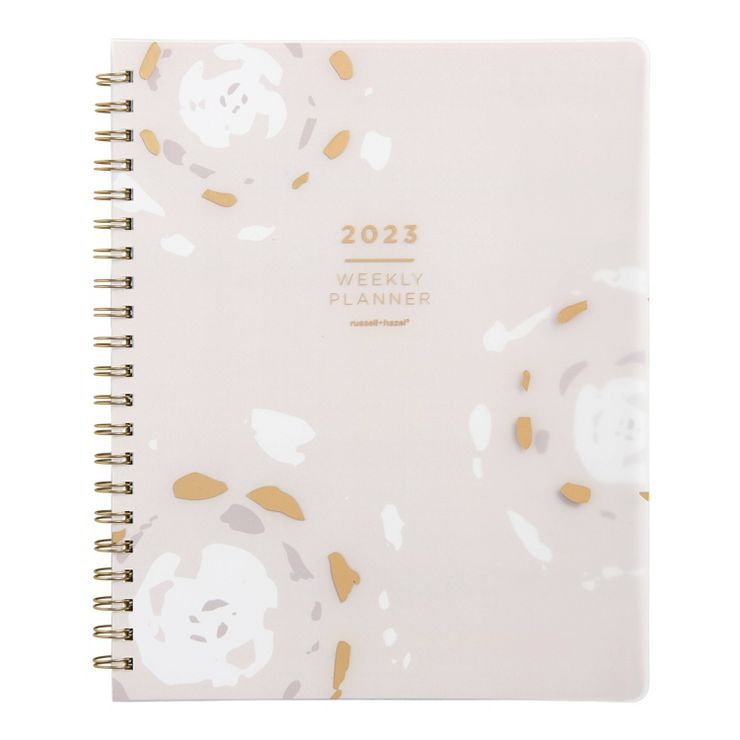 russell+hazel 2023 Planner 9.125&#34;x11.25&#34; Weekly Spiral Bound Blossom | Target