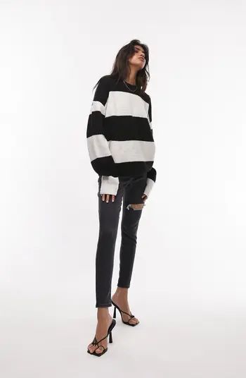 Topshop Exposed Seam Crewneck Sweater | Nordstrom | Nordstrom