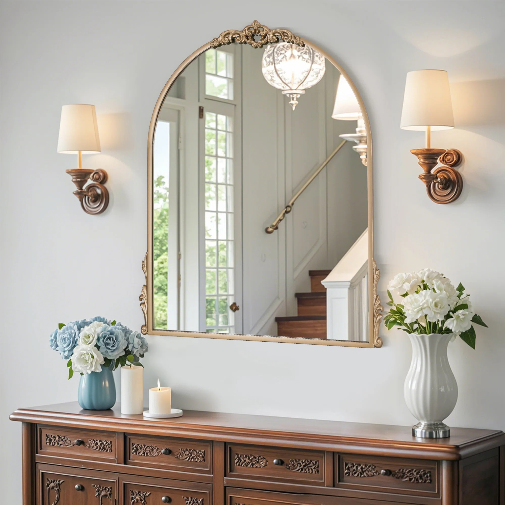 Fleur De Lis Living Arch Decorative Wall Mirror & Reviews | Wayfair | Wayfair North America