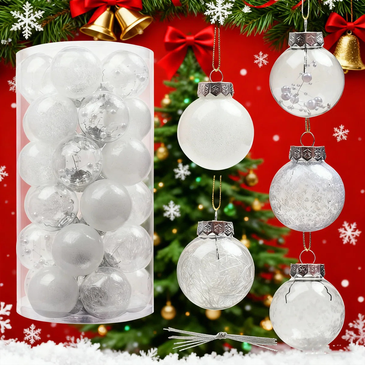 30PCS Christmas Balls Ornaments 2.36'' Shatterproof Christmas Tree Ornaments Set Hanging Ornament... | Wayfair North America