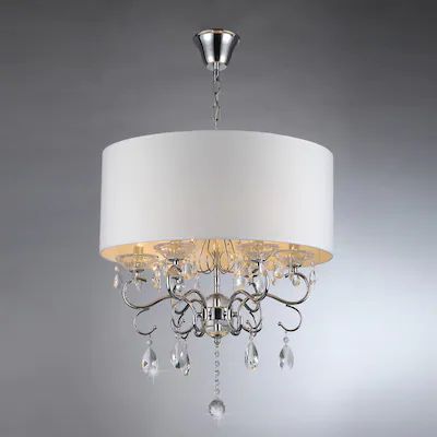 Home Accessories Inc  6-Light Silver Transitional Crystal Chandelier | Lowe's
