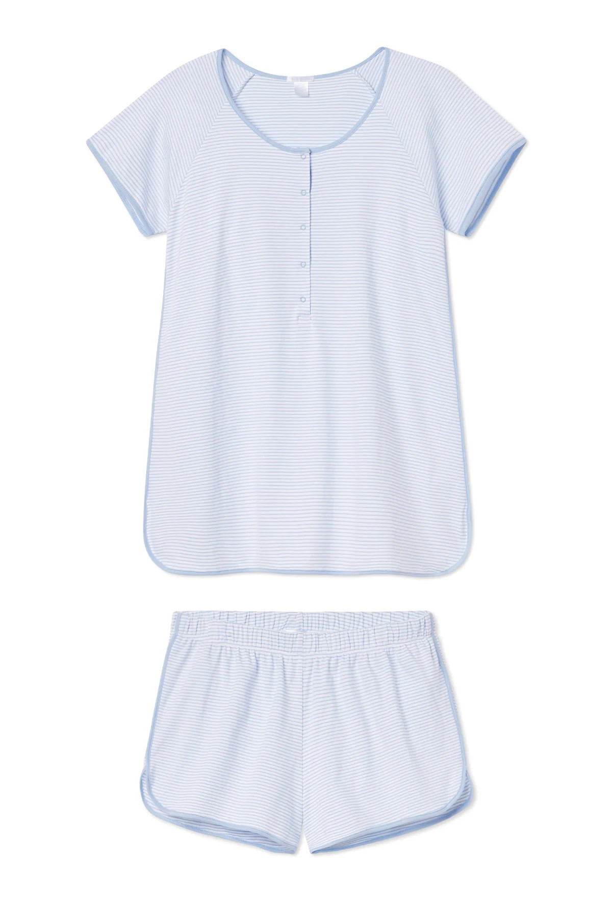 Pima Maternity Shorts Set in French Blue | Lake Pajamas