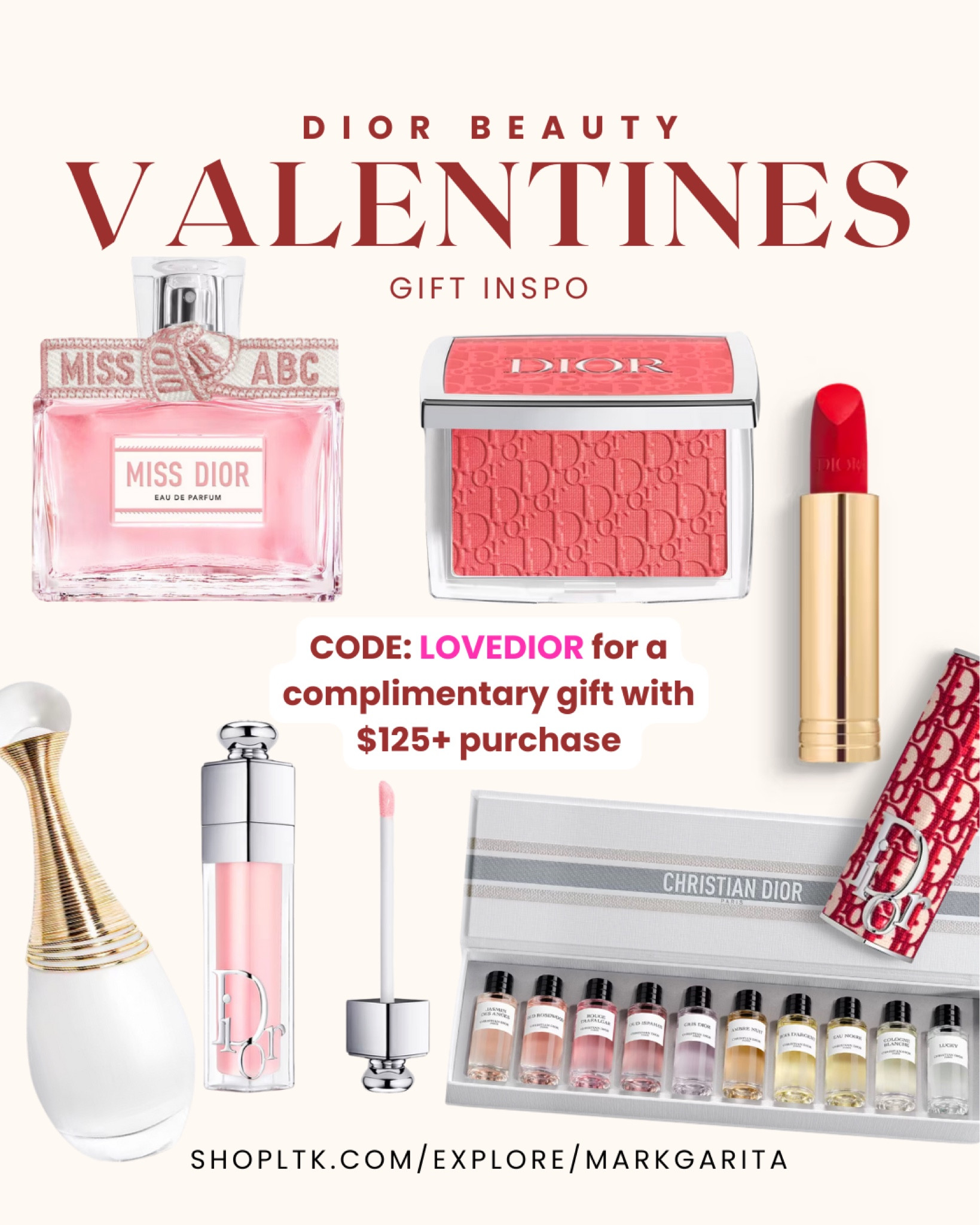Dior beauty valentines gift inspo! 

Miss Dior fragrance parfum perfume gift, red lipstick, blush, Dior addict lip glow, j’adore l’or perfume, rosy glow blush, rouge Dior, j’adore les adorable, Dior backstage skincare, Dior makeup, gifts under $50

#LTKbeauty #LTKGiftGuide #LTKfindsunder50