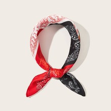 Patched Paisley Pattern Bandana | SHEIN