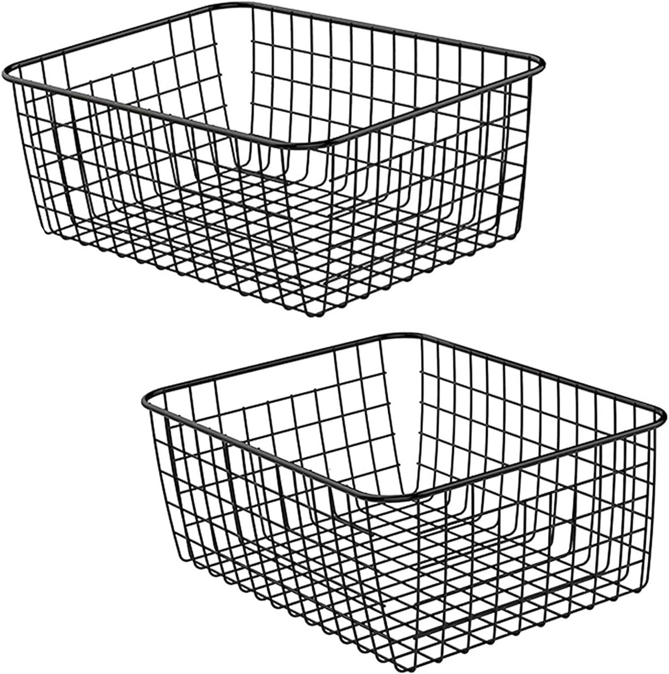 Aeggplant Kitchen Wire Baskets Farmhouse Decor Metal Food Storage Organizer,Household Refrigerato... | Amazon (US)