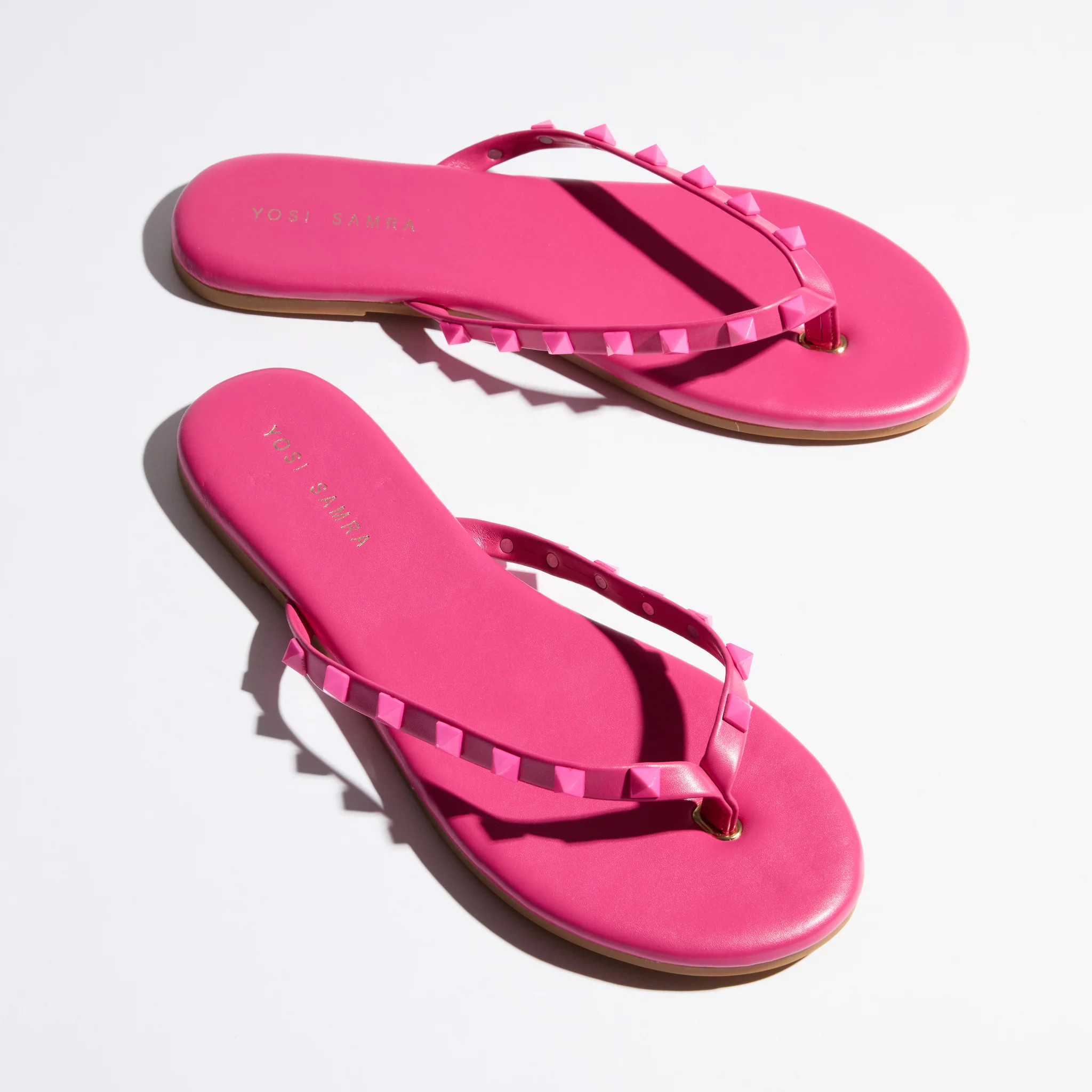 Rivington Stud Flip Flop in Fuchsia | Yosi Samra