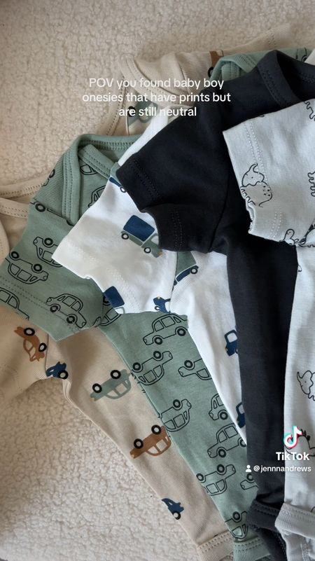 Neutral print baby boy onesies 

#LTKkids #LTKbaby #LTKfindsunder50