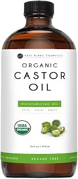 Kate Blanc Cosmetics Castor Oil Organic for Hair Growth & Body (16oz). 100% Pure Cold-Pressed, He... | Amazon (US)