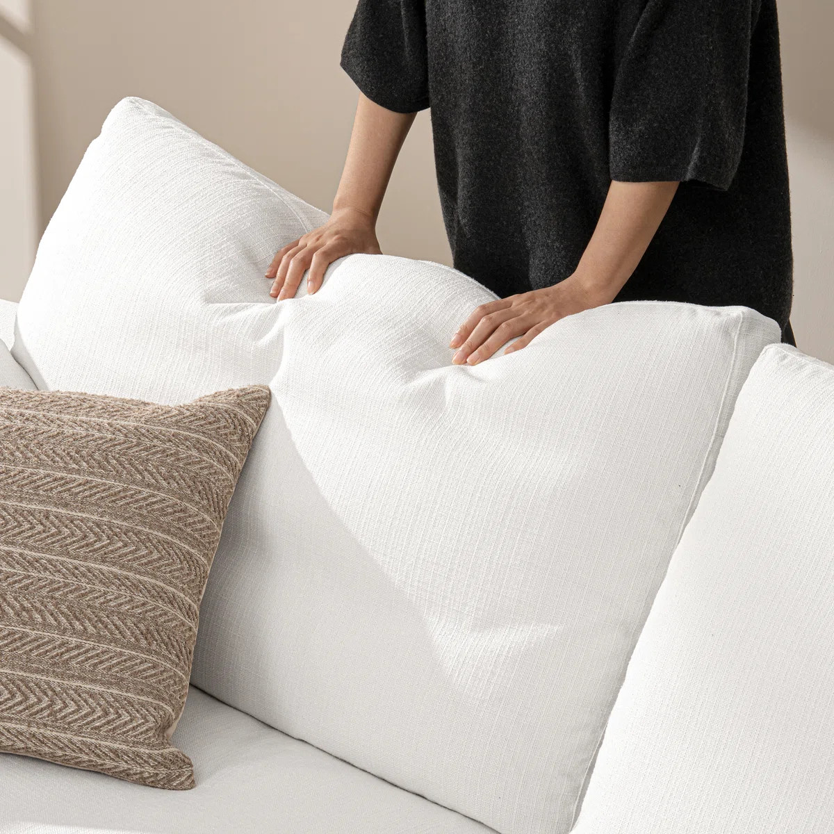 110.2" Cloud Couch,Oversized Modular Comfy Sofa for Living Room, L Shaped  Sectional Couches,Deep... | Wayfair North America