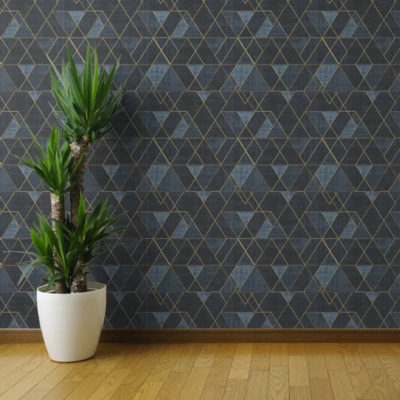 Vaughn Geometric Removable Wallpaper Panel | Wayfair North America