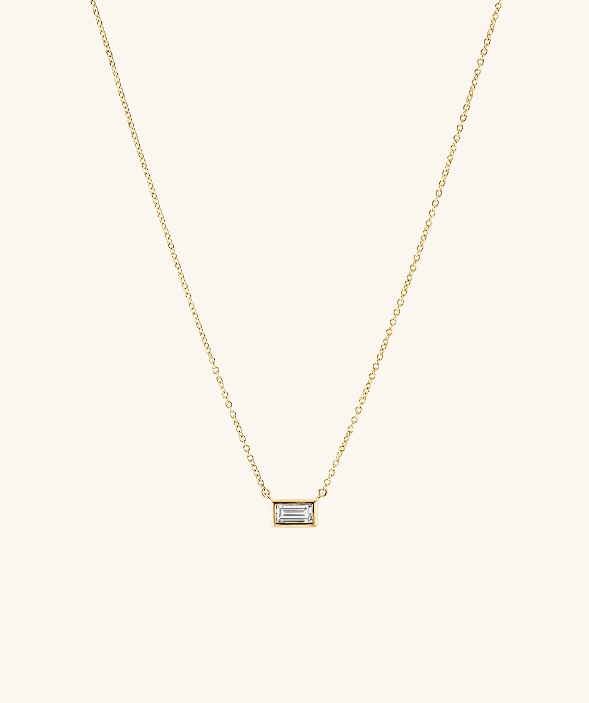 Lab Grown Diamond Baguette Necklace | Mejuri Fine Crew
