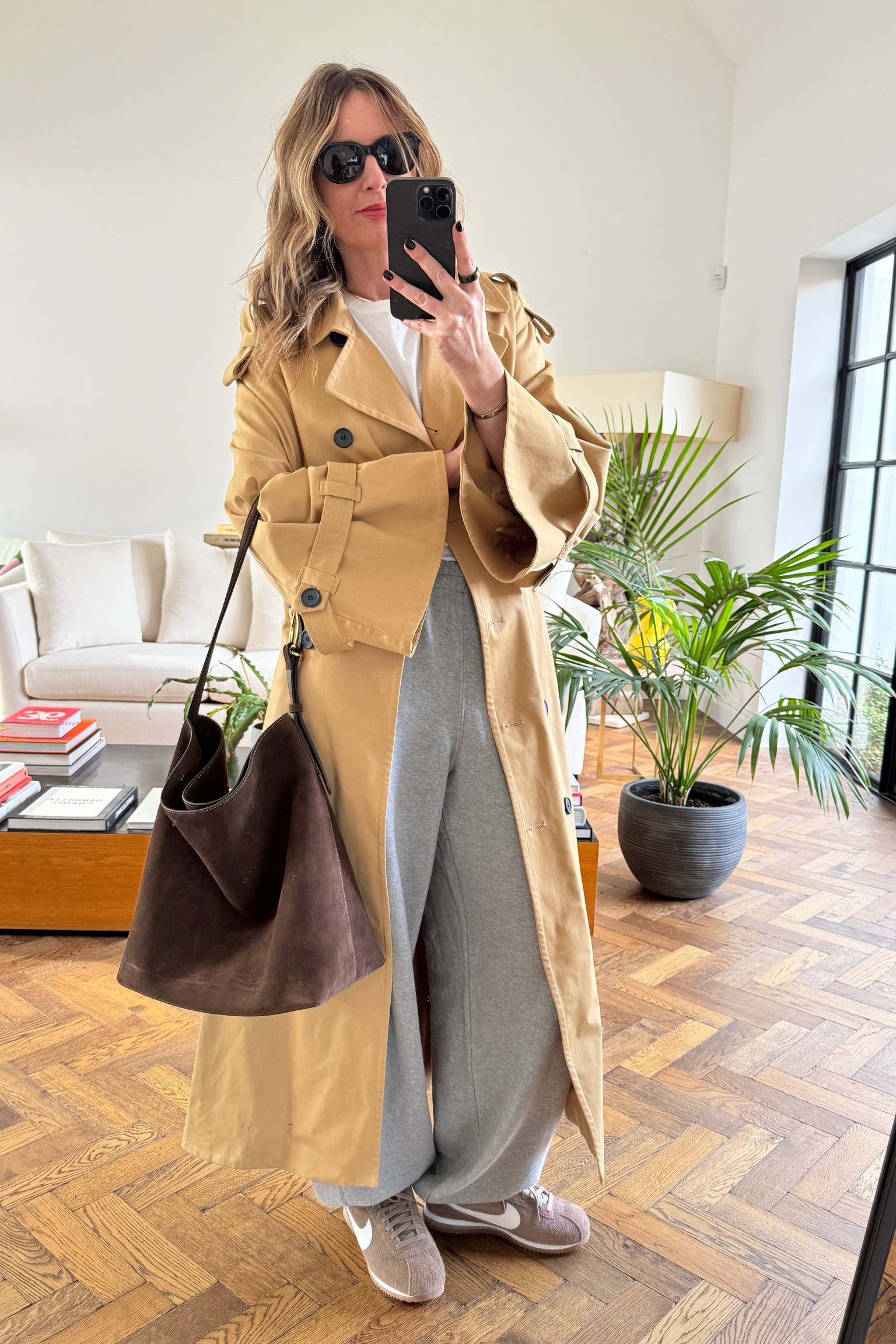 Trench Coat Outfit | Joggers | Free People | Suede Bag | Casual Outfit | Sunday Outfit 

#LTKstyletip #LTKuk #LTKeurope