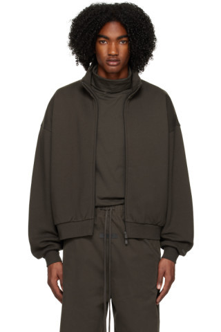 Fear of God ESSENTIALS - Gray Full Zip Jacket | SSENSE
