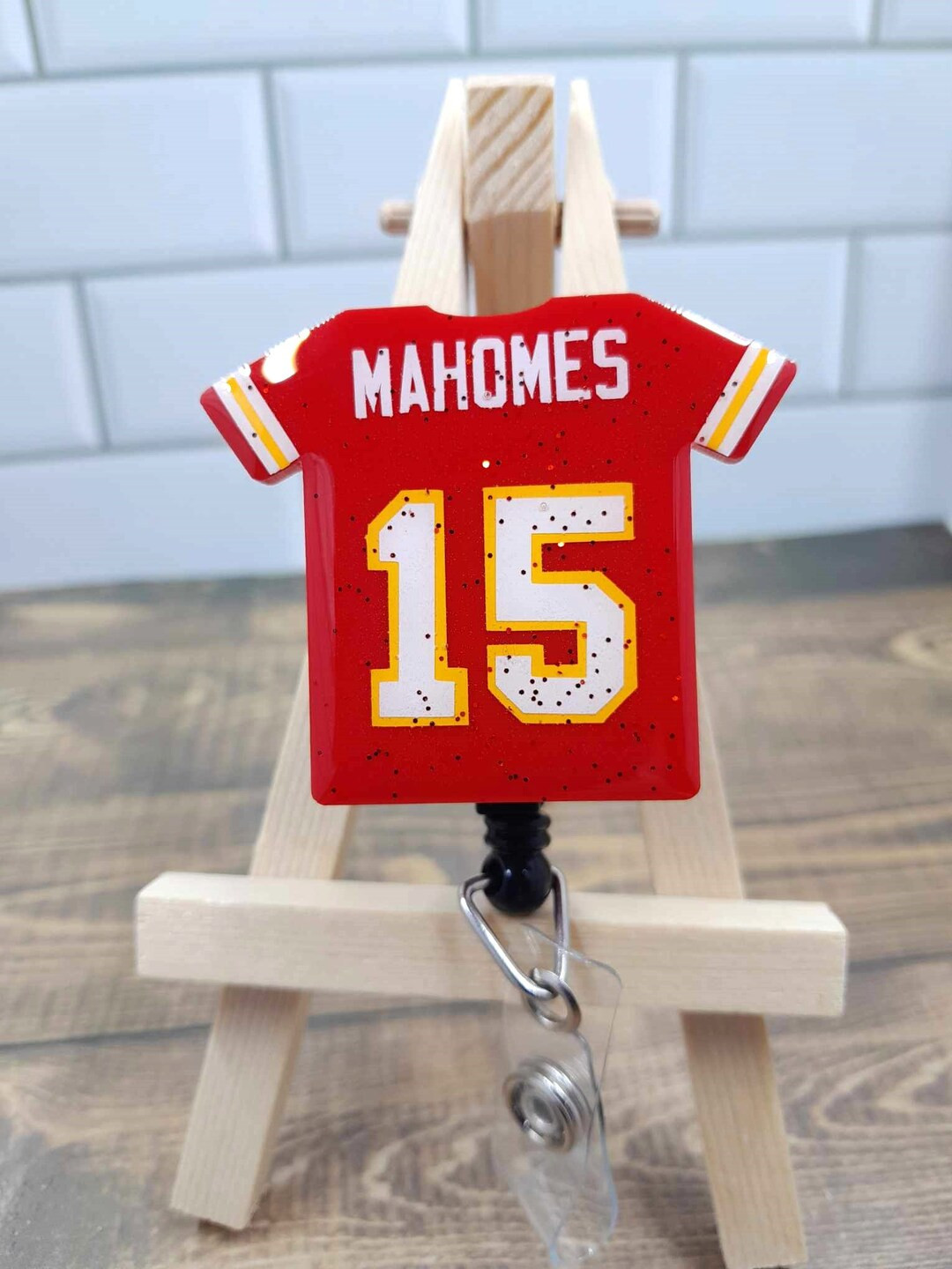 Sports Jersey Badge Reel Patrick Mahomes Kansas City Football Inspired Medical Nursing Office Ret... | Etsy (US)