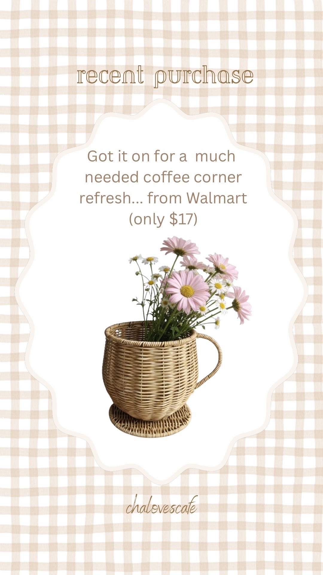 Just purchased the cutest rattan coffee cup shaped storage basket from Walmart (only $17)! 

#LTKHome #LTKSeasonal