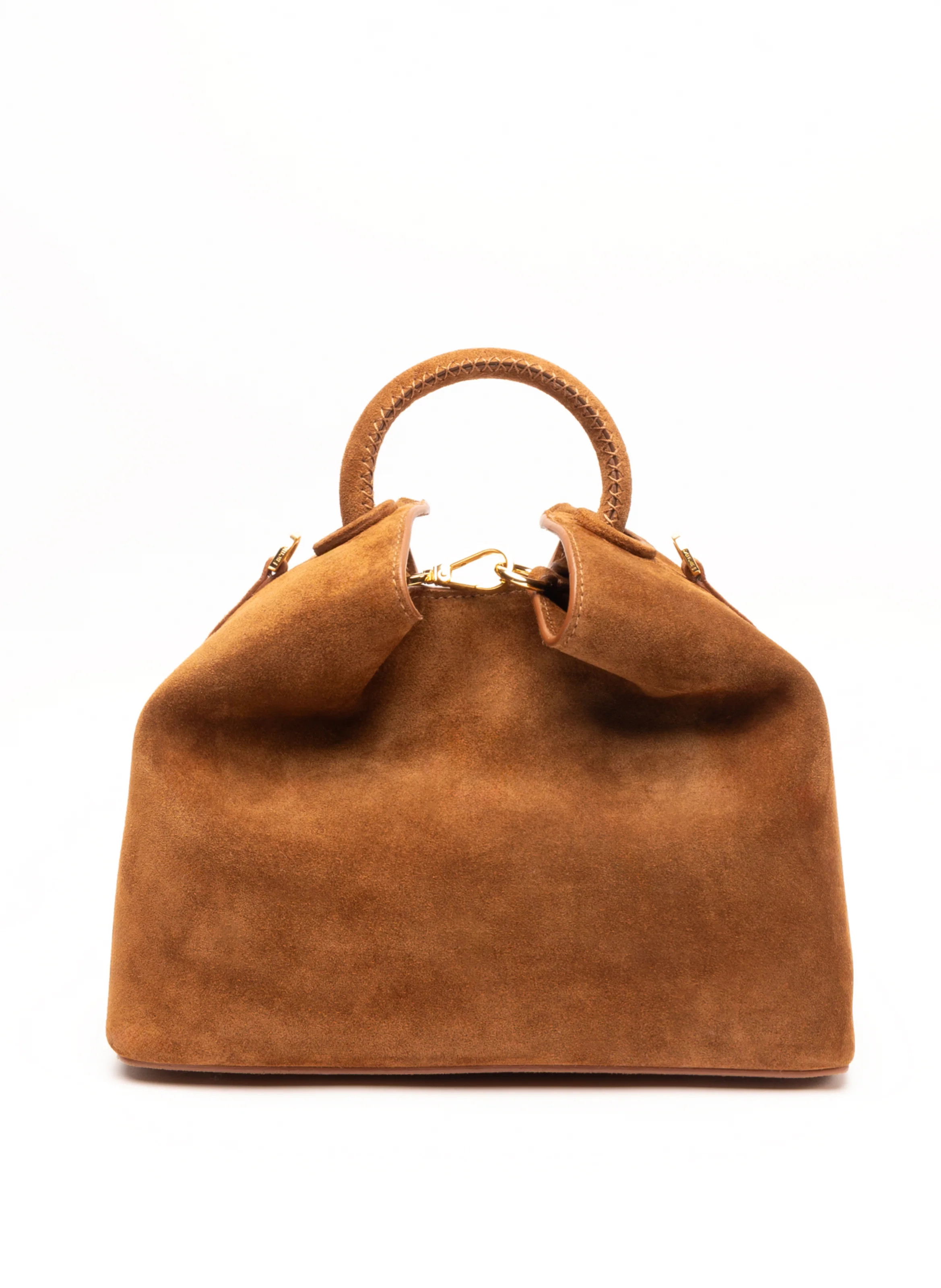 Raisin Suede Cognac - Designer Suede Bag - Elleme | Elleme