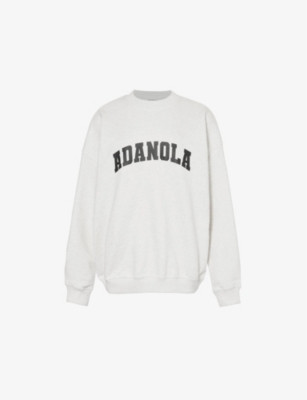 Varsity oversized crewneck organic-cotton fleece sweatshirt | Selfridges