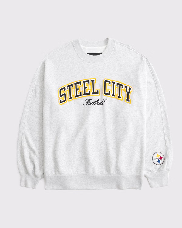 Women's Pittsburgh Steelers Graphic Oversized Sunday Crew | Women's New Arrivals | Abercrombie.co... | Abercrombie & Fitch (US)
