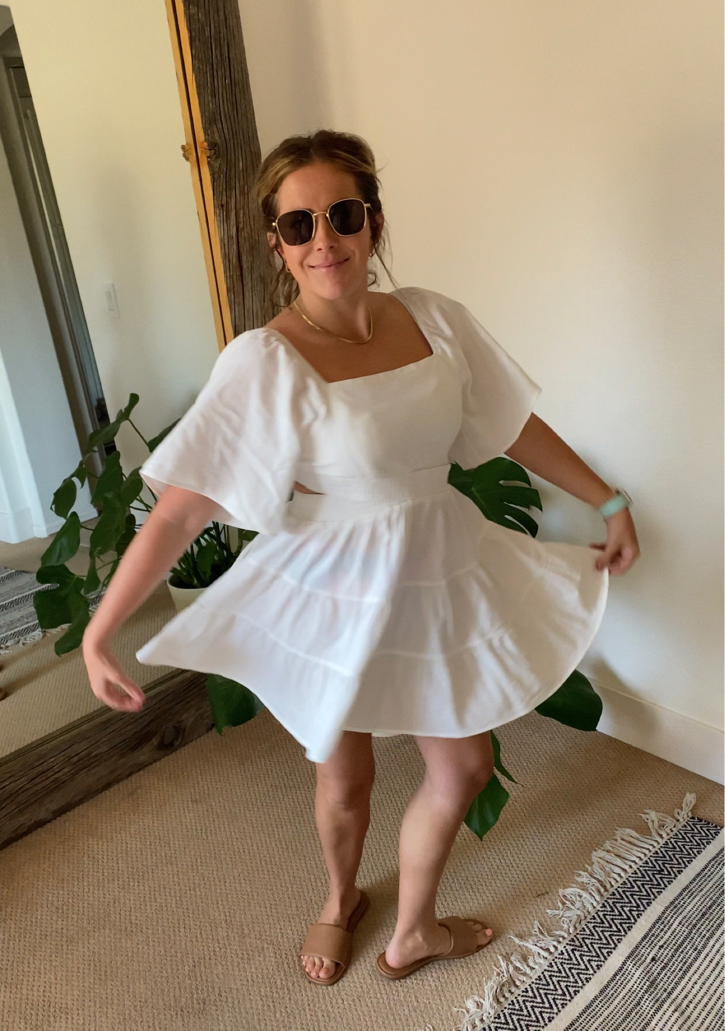 Poolside Outfit ready! Complete with this reasonable, super cute dress, comfy simple slides paired with my favorite everyday sunnies! 😎

#LTKbeauty #LTKshoecrush #LTKsalealert