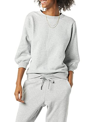 Amazon Essentials Women's French Terry Fleece Sleeve Detail Crewneck Sweatshirt | Amazon (US)