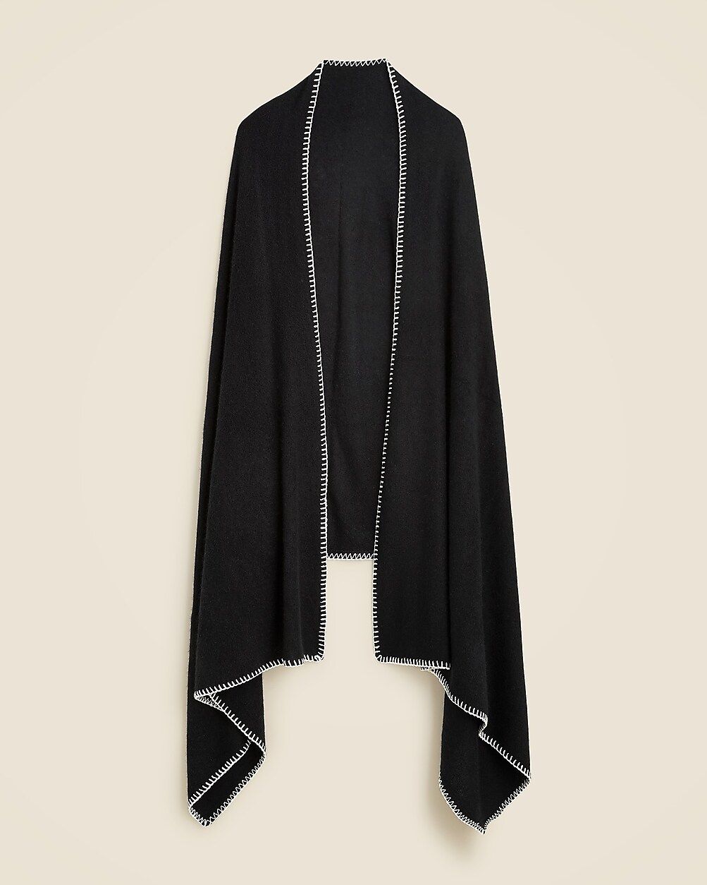 Cashmere whipstitch oversized wrap scarf | J. Crew US