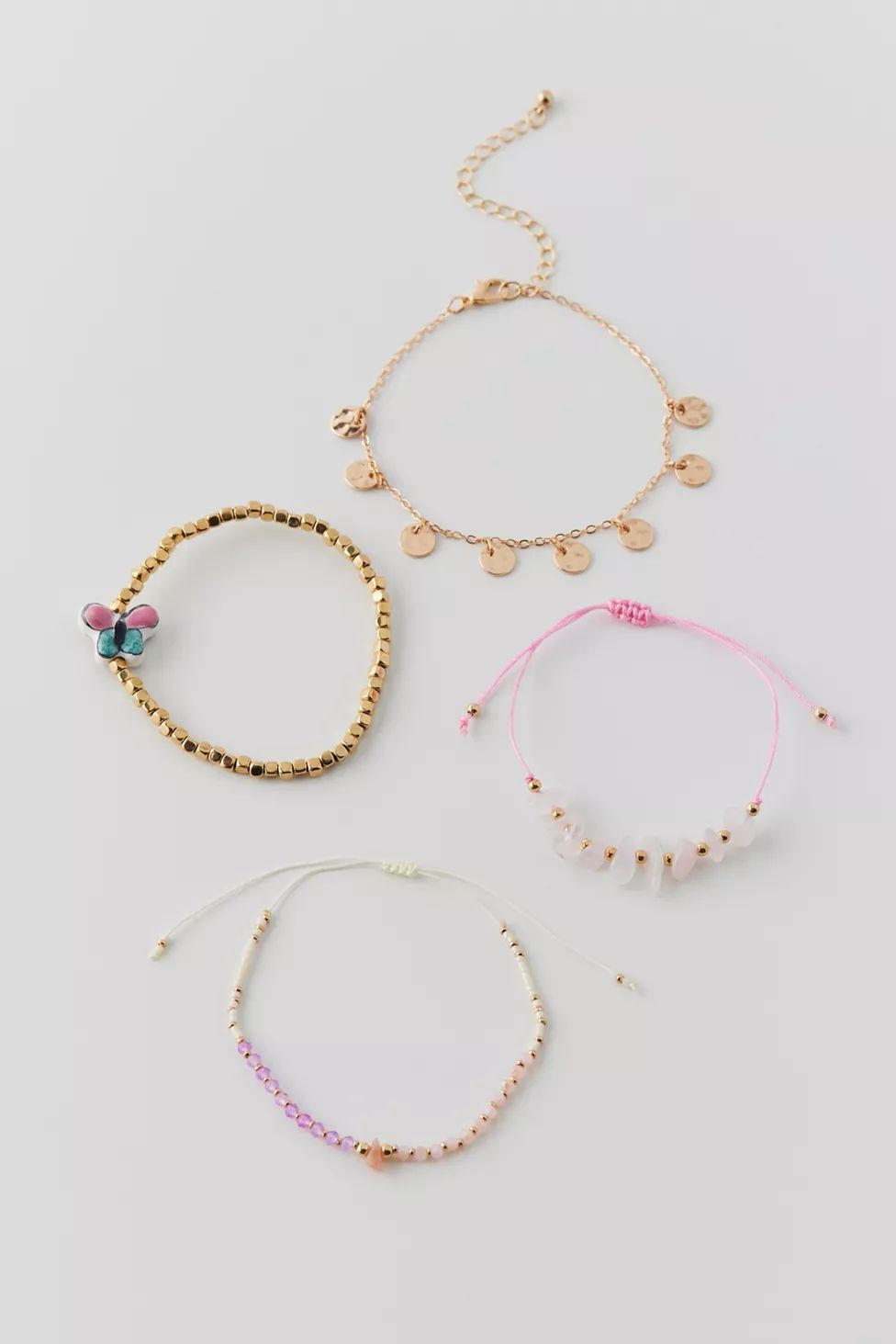 Pink Beaded Bracelet Set | Urban Outfitters (US and RoW)