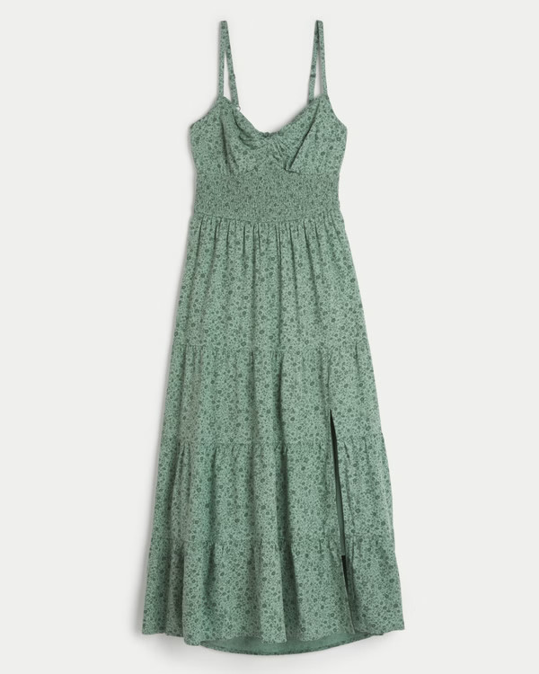 Women's Twist Bust Tie-Back Midi Dress | Women's Dresses & Rompers | HollisterCo.com | Hollister (US)