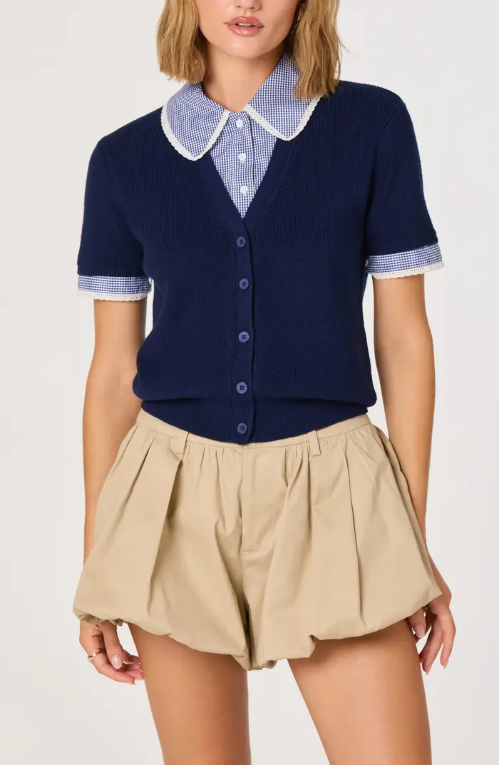 Marlee Mixed Media Cardigan | Nordstrom