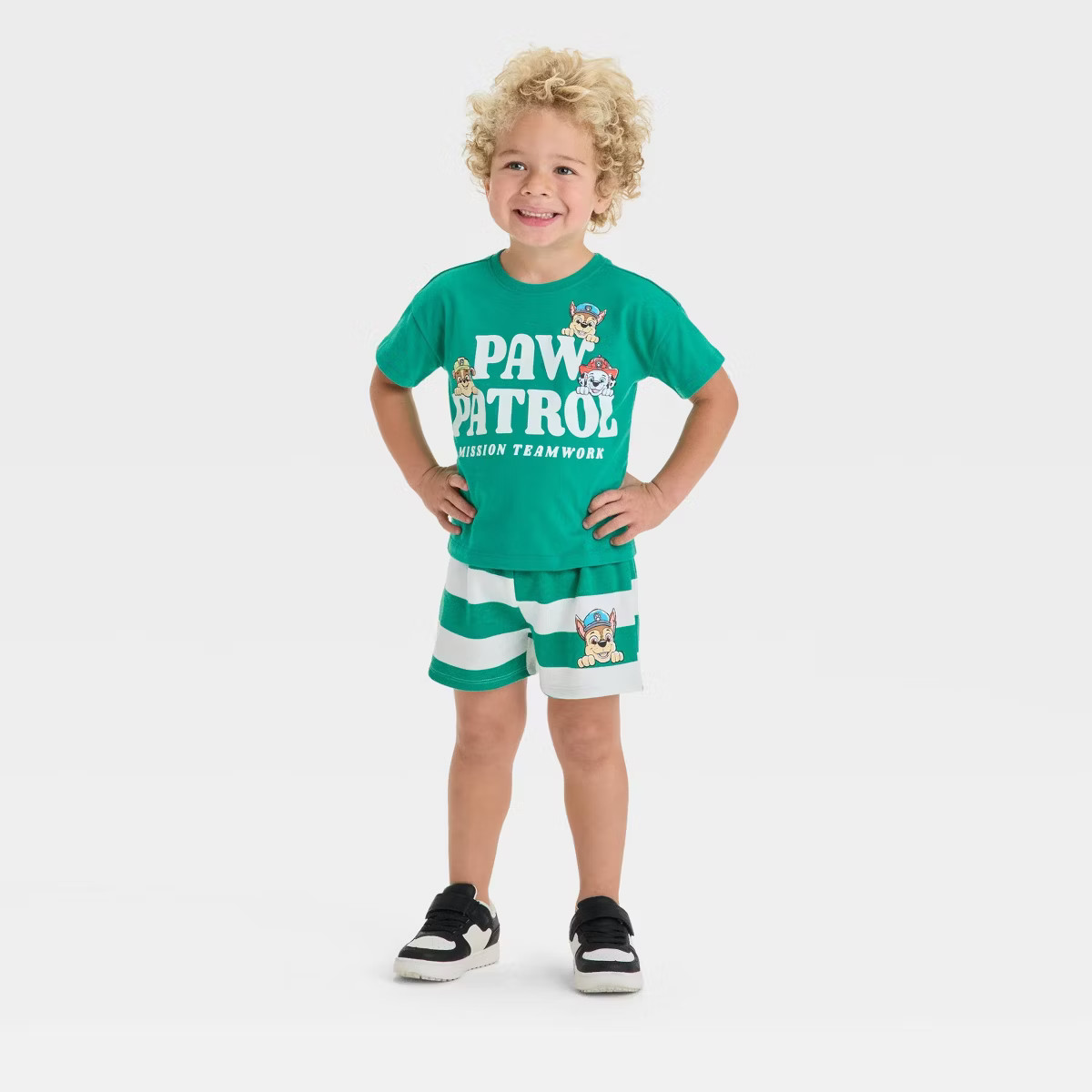Toddler Boys' 2pc Paw Patrol T-Shirt & Shorts Sets - Green | Target