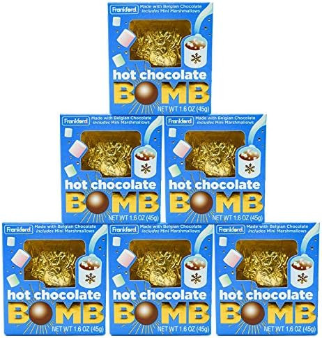 Hot Chocolate Melting Balls Pack of 6 with Mini Marshmallows Inside, Party Favor Pack Size, 1.6 O... | Amazon (US)