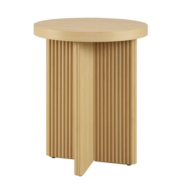 Better Homes & Gardens Lillian Fluted End Table, Natural Pine Finish | Walmart (US)