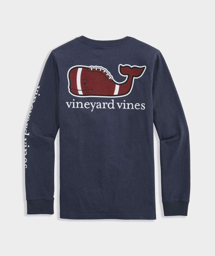 Boys' Football Whale Long-Sleeve Pocket Tee | vineyard vines