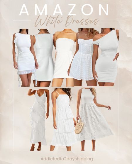 AMAZON- White Dresses
Everyone needs a good white dress or two, here are some of my favorites for summer! 

Mini dress, maxi dress, ruffle dress, strapless dress, eyelet dress, one shoulder dress, fitted dress, bodycon dress, spaghetti strap dress



#LTKStyleTip #LTKSeasonal #LTKFindsUnder100